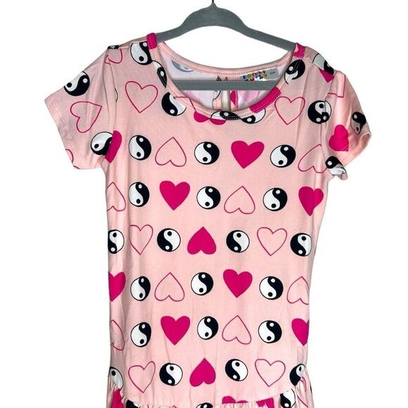 NEW Dot Dot Smile Pink Valentine Ying Yang Flapper Dress 5/6 - Picture 2 of 7